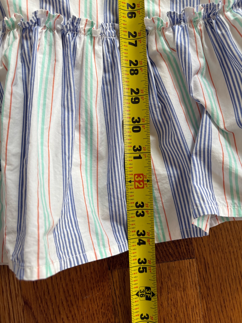 Anthropologie Maeve Striped Button Down Shirt Dress Sleeveless Pockets Ruffle M - Picture 8 of 11